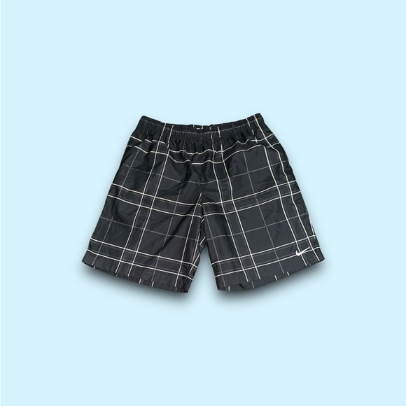 Nike Athletic Dept. Plaid Cargo Shorts Black White Men's Size 2XL - Picture 1 of 5
